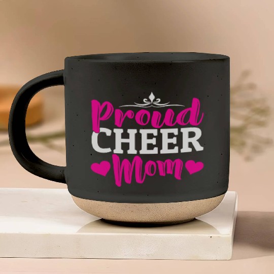 Proud Cheer Mom Cheerleading Mommy Mother's Day Pottery Mugs