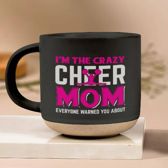 Crazy Cheer Mom Cheerleading Mommy Mother's Day Pottery Mugs