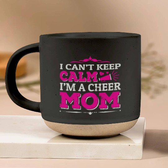 Keep Calm Cheer Mom Cheerleading Mother's Day Pottery Mugs
