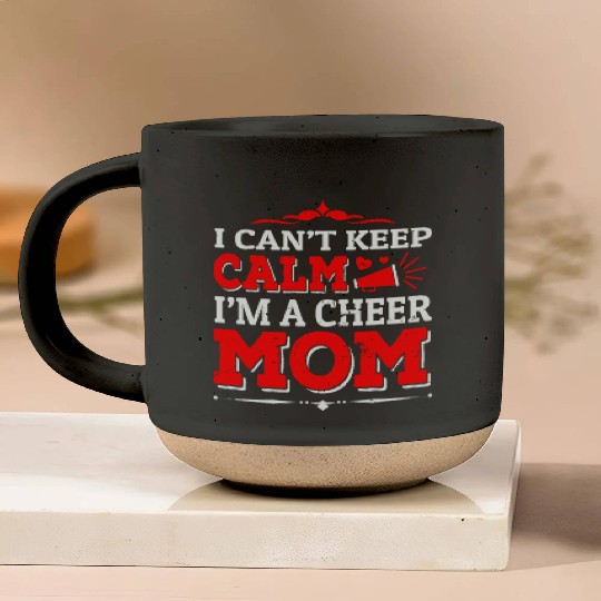 Keep Calm Cheer Mom Cheerleading Mother's Day Pottery Mugs
