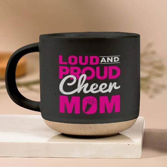 Loud & Proud Cheer Mom Cheerleading Mother's Day Pottery Mugs