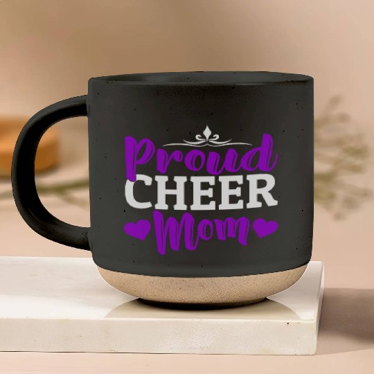 Proud Cheer Mom Cheerleading Mommy Mother's Day Pottery Mugs