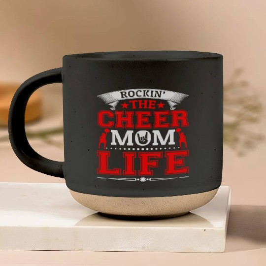 Rockin Cheer Mom Life Cheerleading Mother's Day Pottery Mugs