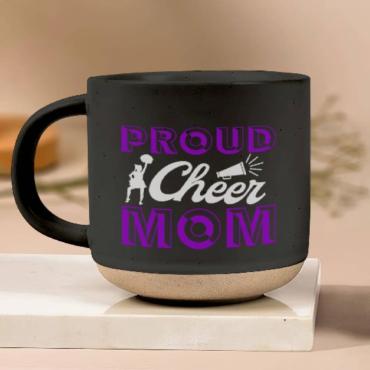 Proud Cheer Mom Cheerleading Mommy Mother's Day Pottery Mugs