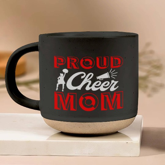 Proud Cheer Mom Cheerleading Mommy Mother's Day Pottery Mugs