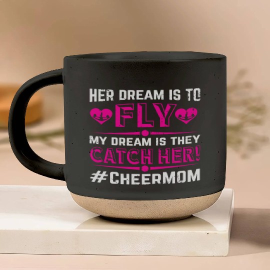 Dream Cheer Mom Cheerleading Mommy Mother's Day Pottery Mugs