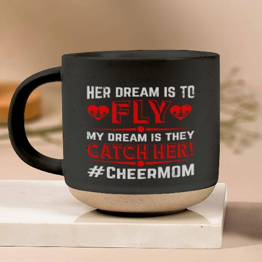 Dream Cheer Mom Cheerleading Mommy Mother's Day Pottery Mugs