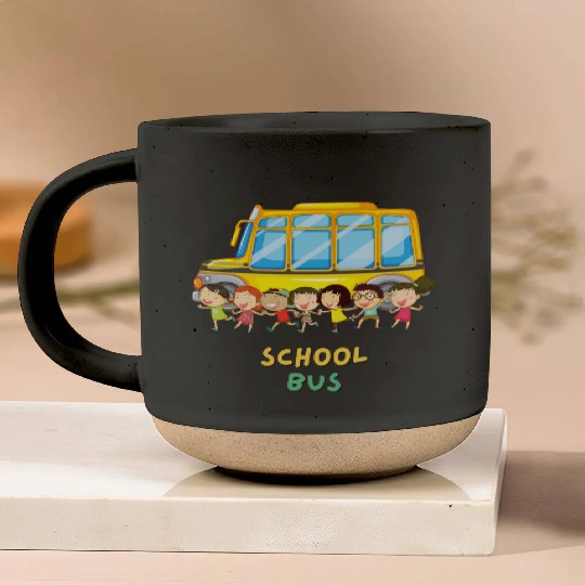 Cool School Bus Here I Come Back to School Driver Pottery Mugs