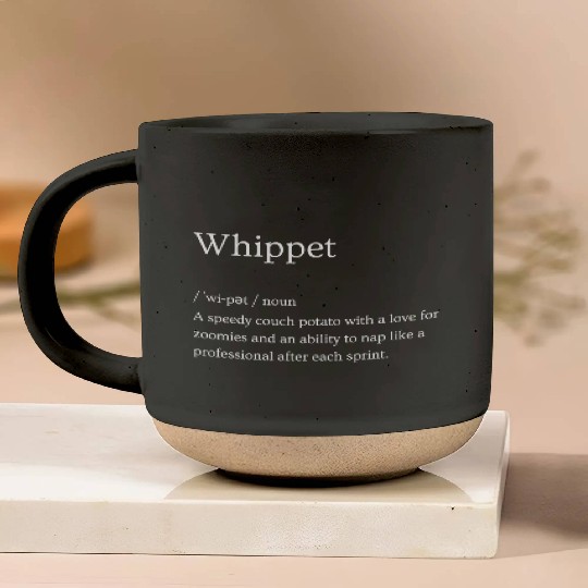 Whippet Definition Art Print Pottery Mugs