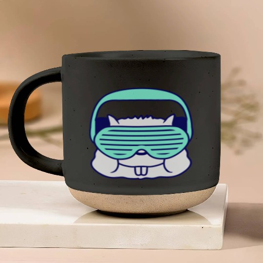 Cute DJ Hamster Party Animal Guinea Pig Pet Face Pottery Mugs