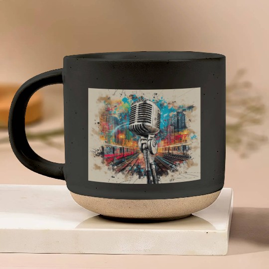 NYC Microphone AT Subway Pottery Mugs