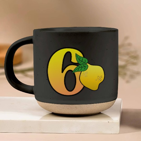 Number 60th Birthday - Lemon Pottery Mugs