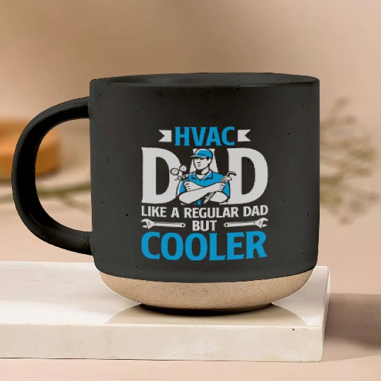 HVAC Dad But Cooler HVAC Technician Fathers Day Pottery Mugs