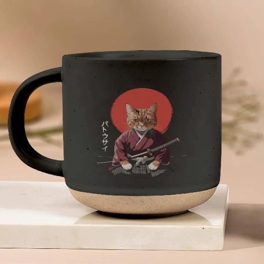 Neko Battousai Samurai Cat Classic Pottery Mugs