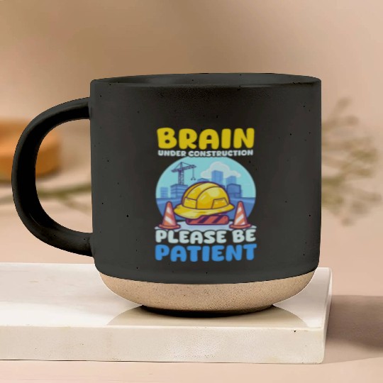 Depression Awareness Brain Under Construction Pottery Mugs