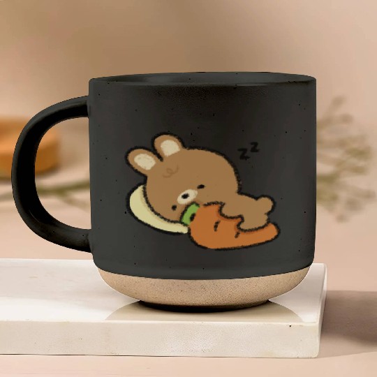 Bunny and Carrot Pottery Mugs