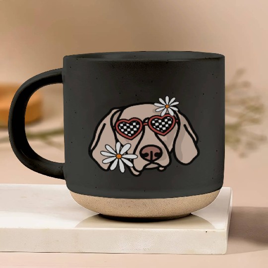 Weimaraner Retro Dog Pottery Mugs