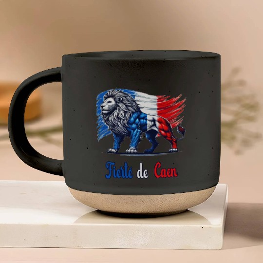The pride of Caen flag design Pottery Mugs