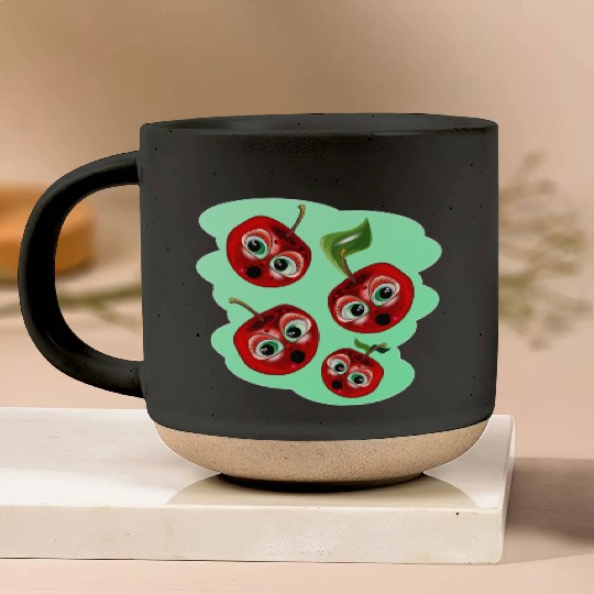 CHERRIES SURPRISE FAMILY Pottery Mugs