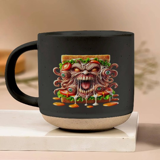 Terrifying Monster Sandwich Pottery Mugs