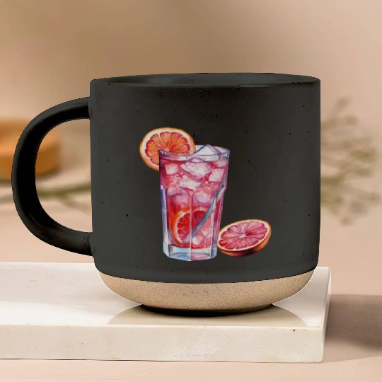 Grapefruit Citrus Cocktail Pottery Mugs