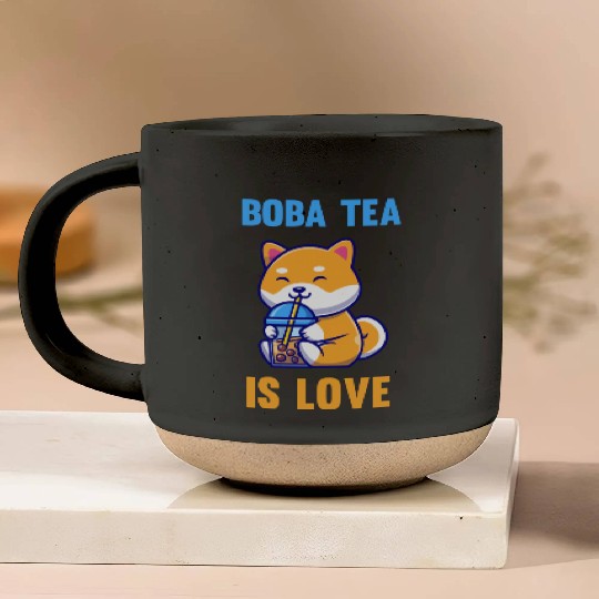 Boba Tea is love Pottery Mugs