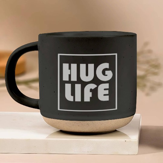 Hug Life Retro Style Pottery Mugs