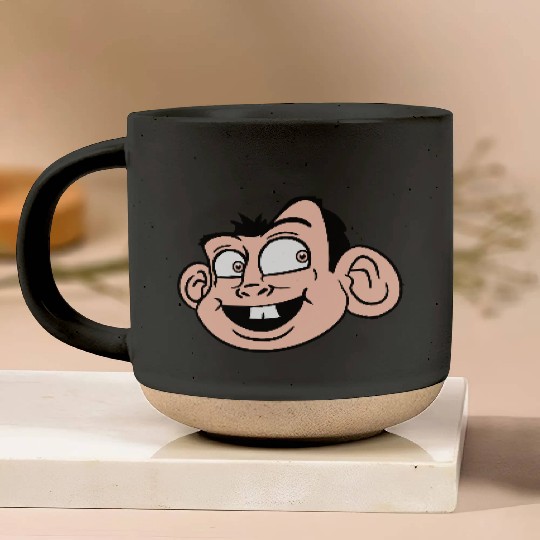 Monkey Face Sweet Cute Little Head Laughs Happy Pottery Mugs