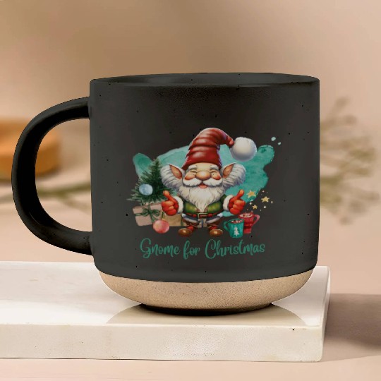 Thumbs Up Gnome for the Holidays Gnome Sweet Gnome Pottery Mugs