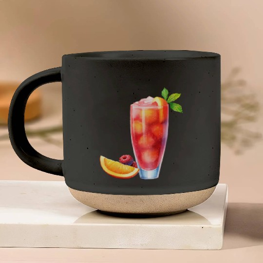 Berry Citrus Cocktail Pottery Mugs