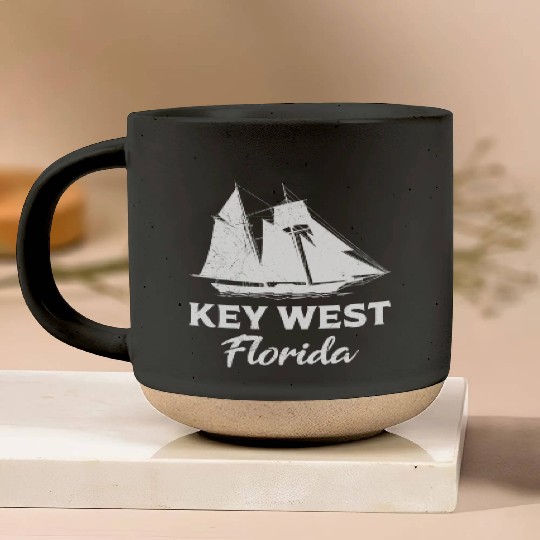 KEY-WEST FLORIDA Sailing Sunshine-State West Keys Pottery Mugs