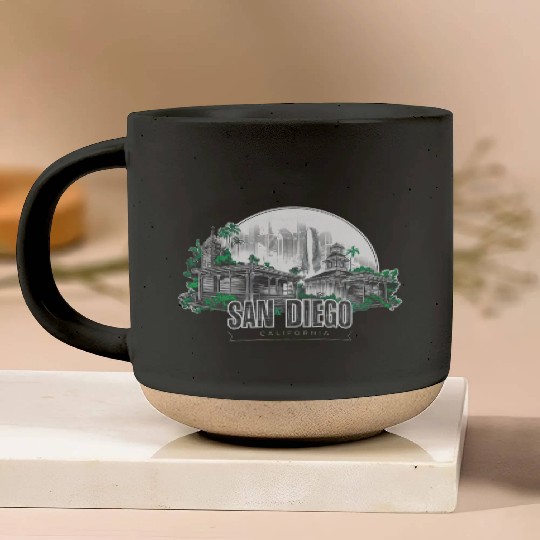 San Diego City California USA Pottery Mugs