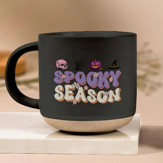 Spooky Season Pottery Mugs Design