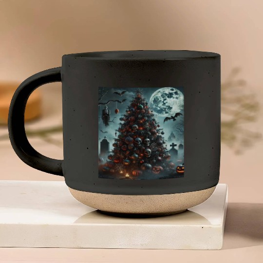 Halloween tree Pottery Mugs