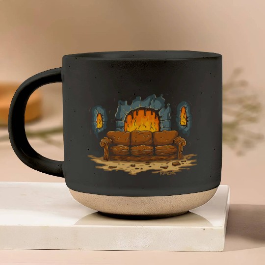 The Couch of Dungeon Hell Pottery Mugs