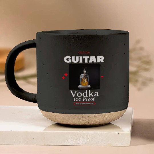 Guitar Vodka Pottery Mugs