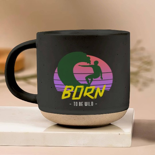 Born to Be Wild Vintage Pottery Mugs