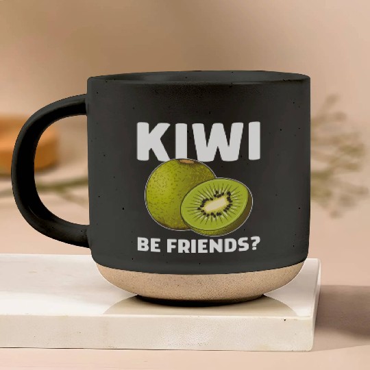 Funny Saying Fruit Pun Kiwi Be Friends Pottery Mugs