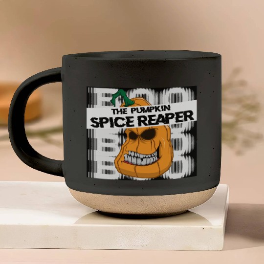 Pumpkin spice reaper halloween style coffee Pottery Mugs