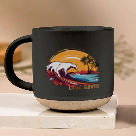 Captures the essence of exciting summer activities Pottery Mugs
