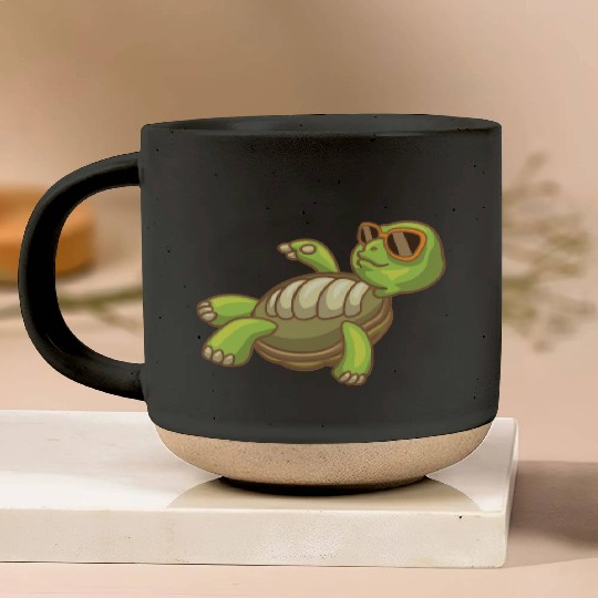 Sea Turtle Ocean Beach Relaxing Turtle Pottery Mugs