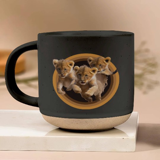 Kittens, Lion cubs Pottery Mugs