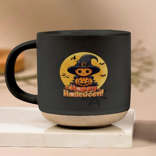 Happy Halloween Pottery Mugs