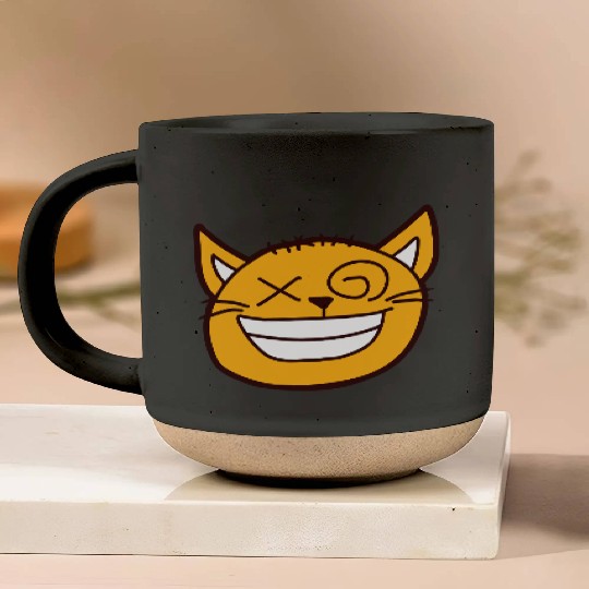 Crazy Cat Weird Funny Eyes Cool Grimace Cartoon Pottery Mugs