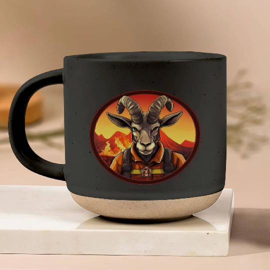 Fireman Capricorn Pottery Mugs