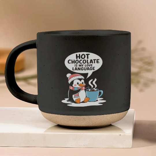 Hot Chocolate Is My Love Language Penguin Pottery Mugs