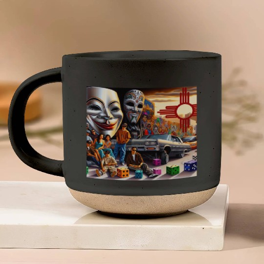 New Mexico Zia Symbol Pottery Mugs