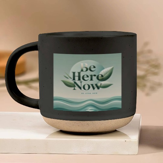 "Be Here Now - Mindful Living" Pottery Mugs