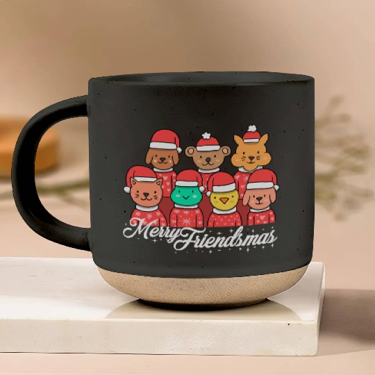 Friends Bff Christmas Pottery Mugs