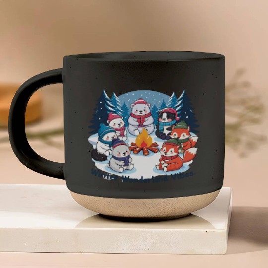 Winter wonderland vibes Pottery Mugs